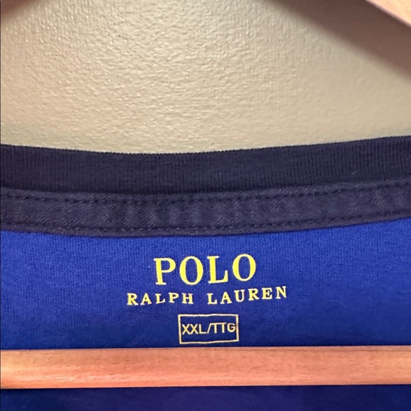 Polo by Ralph Lauren Blue France Tee sz XXL gently worn - Picture 5 of 6